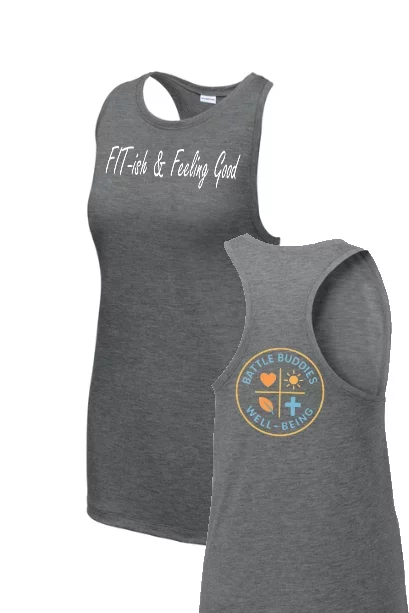 Battle Buddies Fit-ish Wicking Tank brought to you by The Bear Traxs thebeartraxs.com