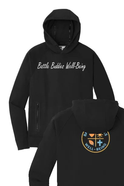 Battle Buddies Zip pocket hoodie brought to you by The Bear Traxs thebeartraxs.com